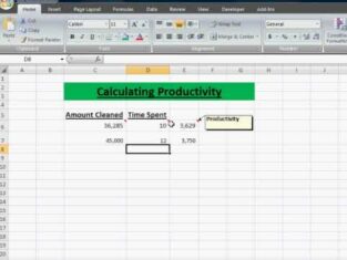 Productivity and Efficiency Calculations for Business