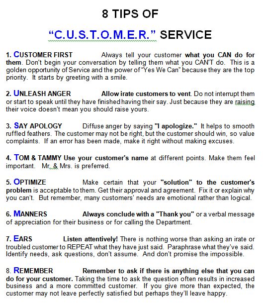 customer-service-tips-promise our promise to our customers for service