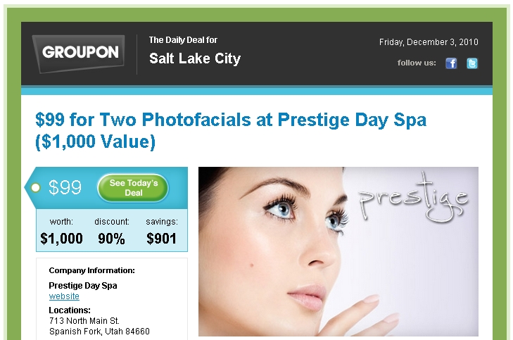 groupon on twitter, working for groupon