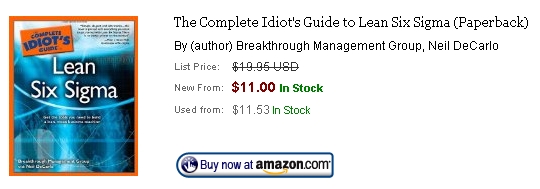 idiots-guide-to-lean-six-sigma lean six sigma for idiots series