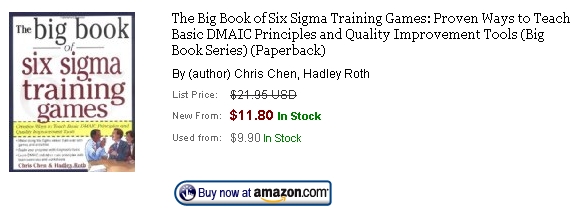 six sigma training games simulations